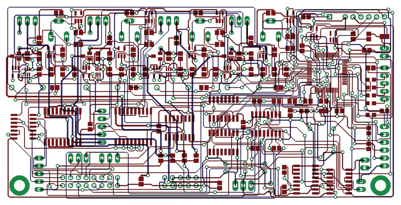 Obr. 2 Deska routována programem ELECTRA